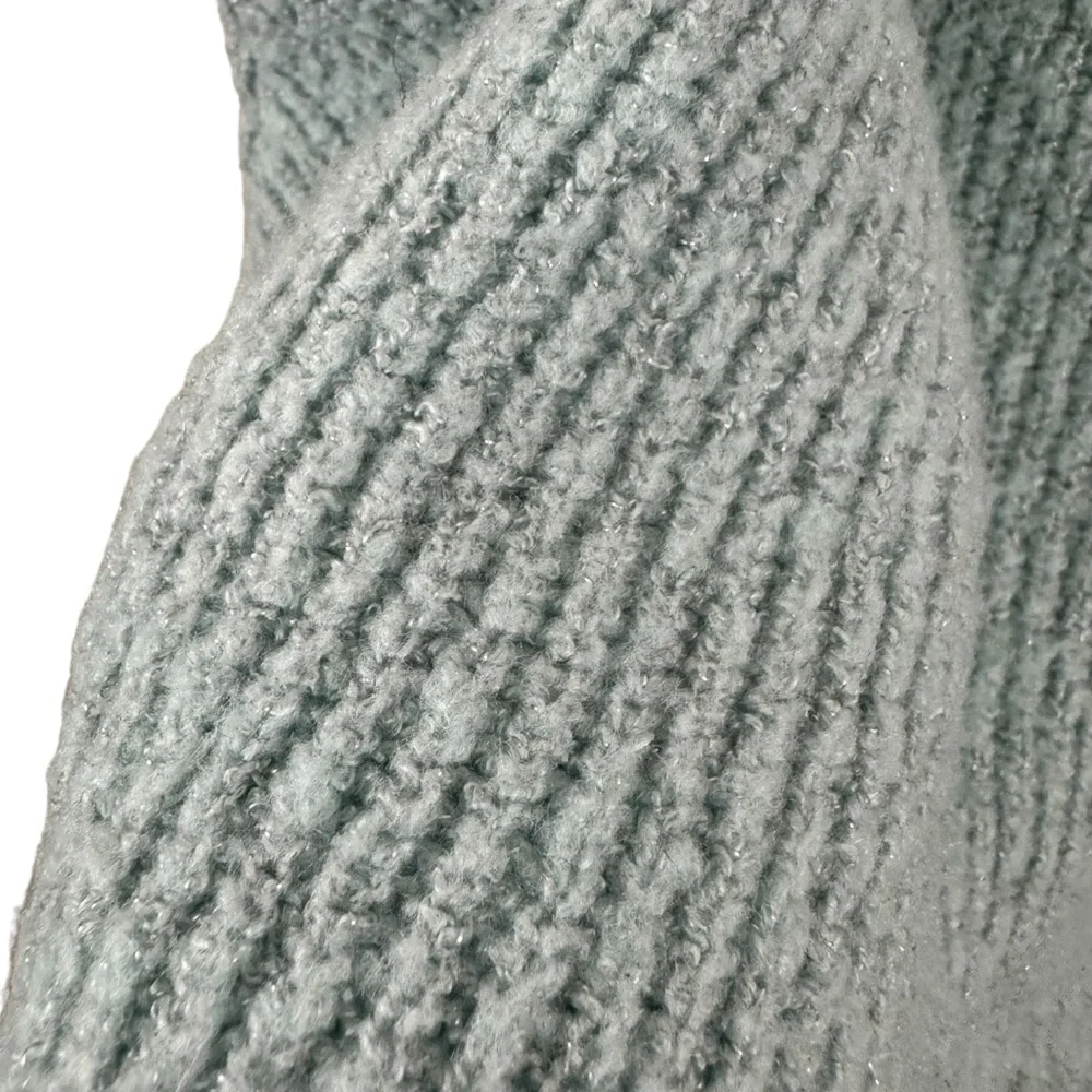 * Lane Bryant Sweater Scallop Size 18/20 Long Sleeve Knit Plus Size Light Blue - Picture 10 of 13